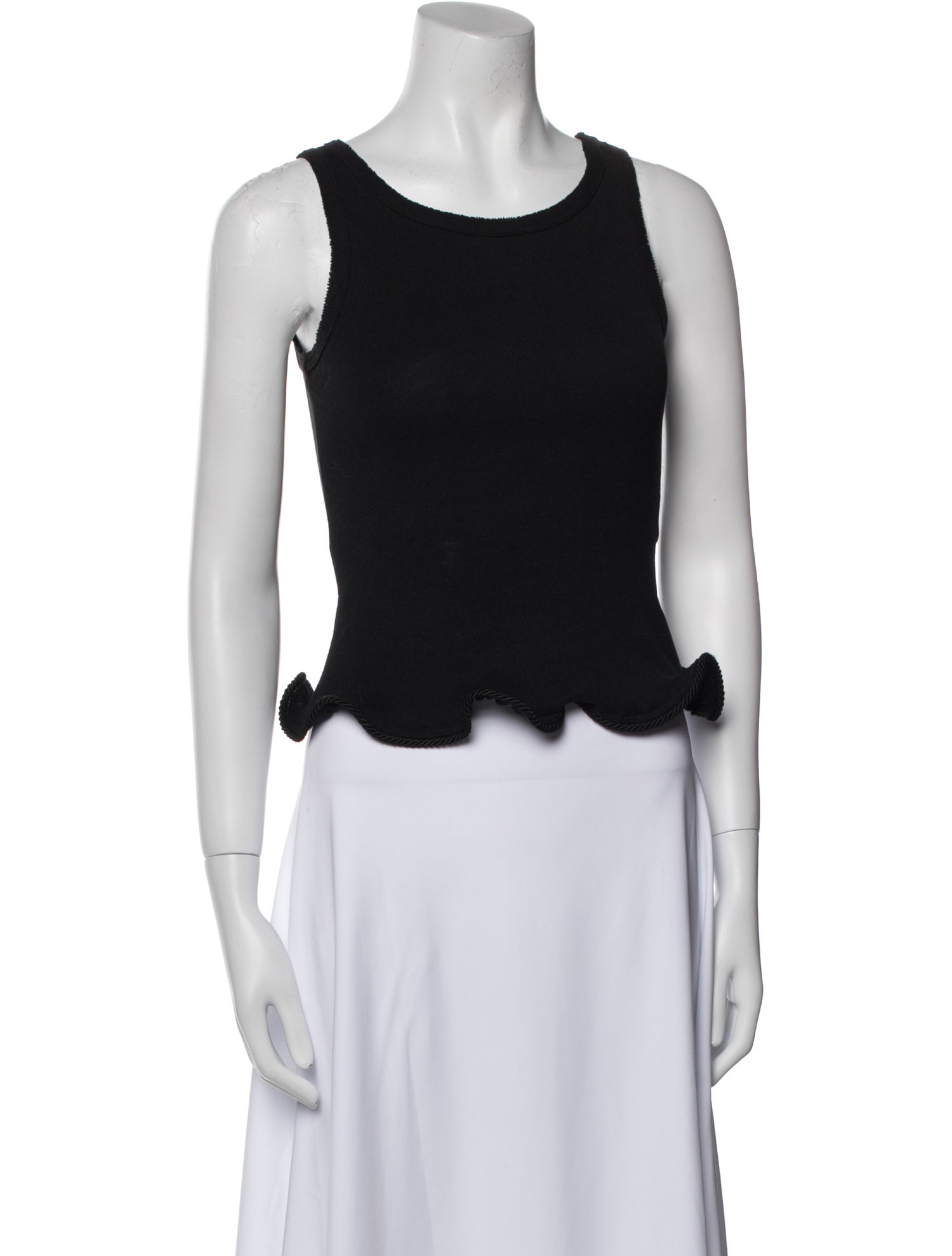 Acne Studios Scoop Neck Sleeveless Crop Top