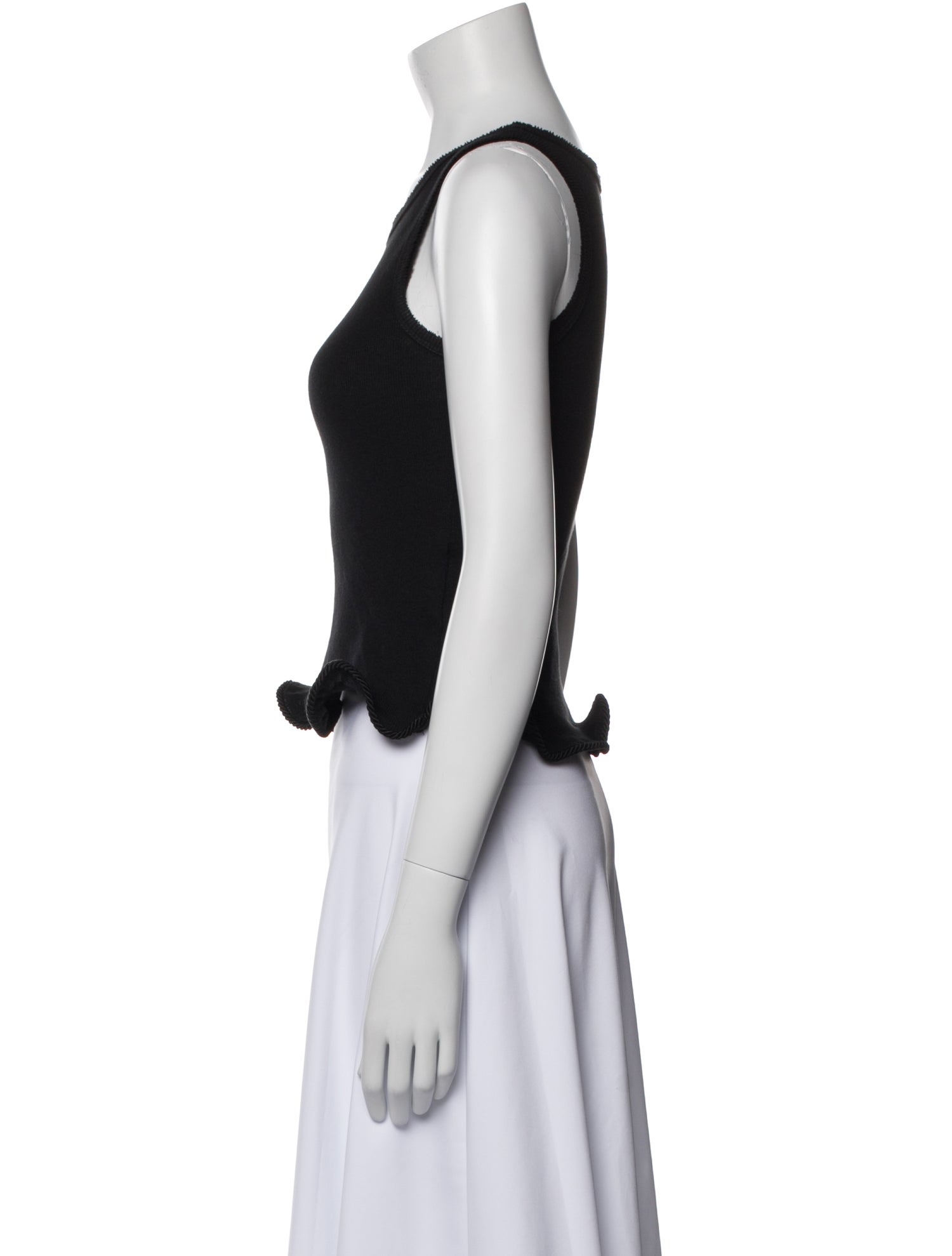 Acne Studios Scoop Neck Sleeveless Crop Top