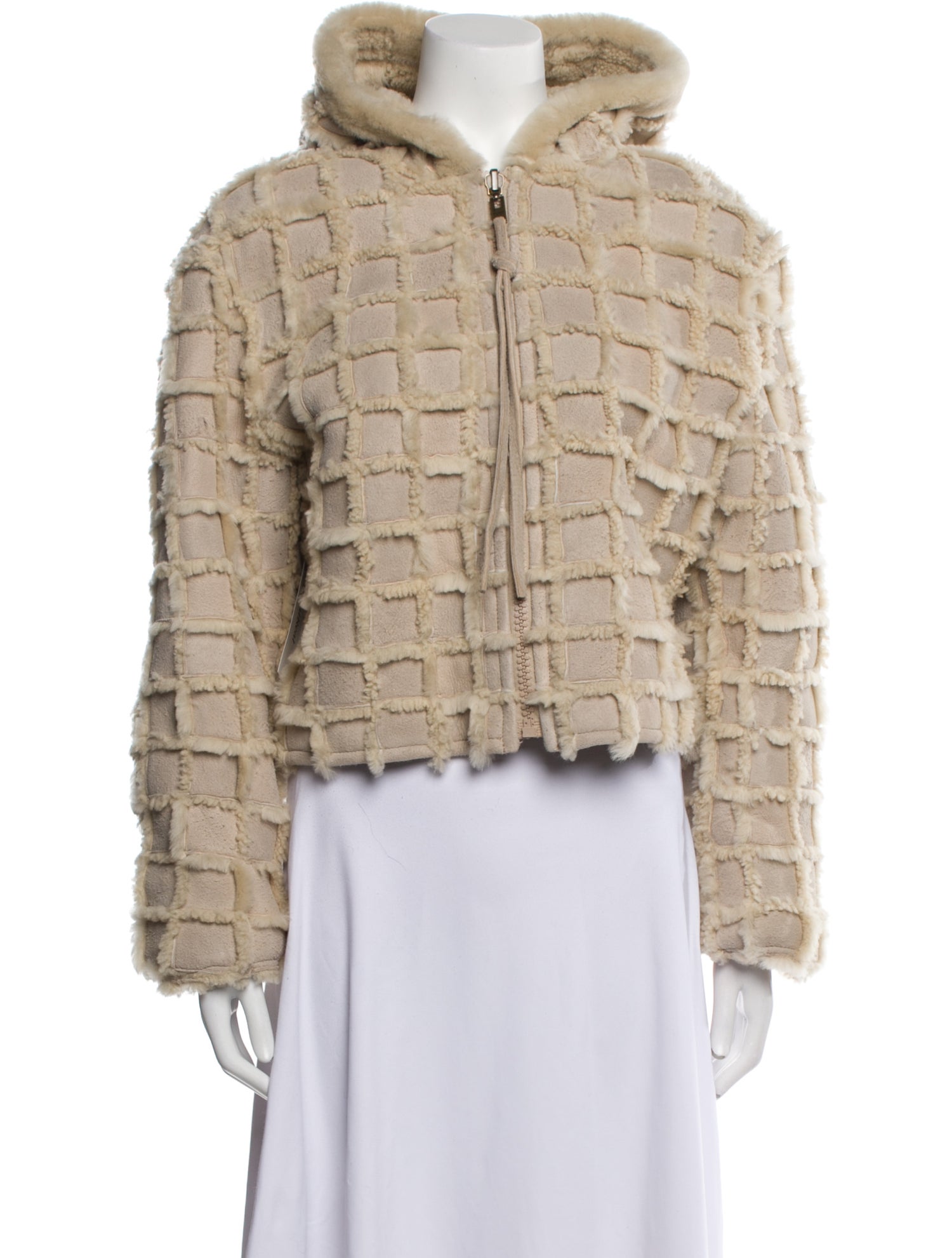 Acne Studios Shearling Patterned Fur Jacket