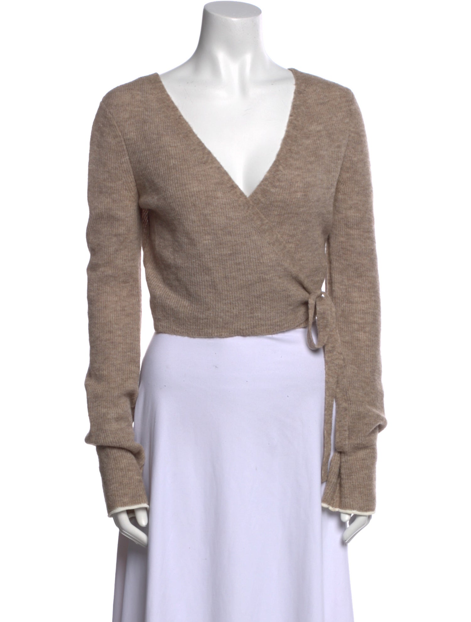 Acne Studios Alpaca V-Neck Crop Top