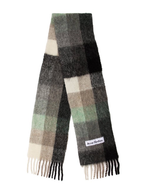 Acne Studios Wool Plaid Print Scarf