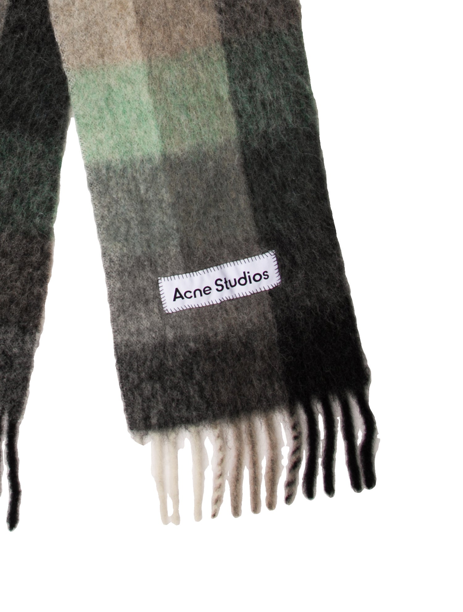 Acne Studios Wool Plaid Print Scarf