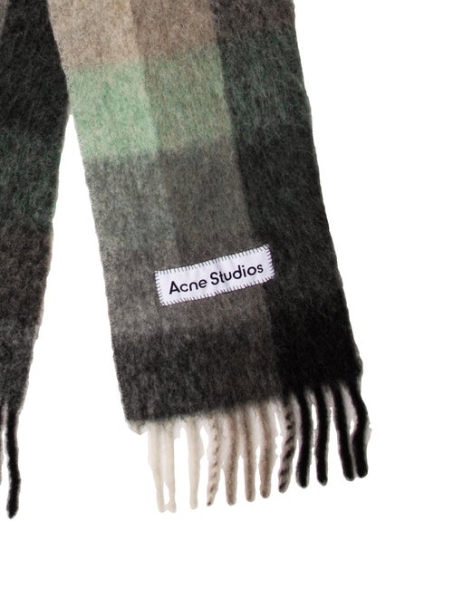 Acne Studios Wool Plaid Print Scarf