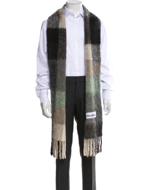 Acne Studios Wool Plaid Print Scarf