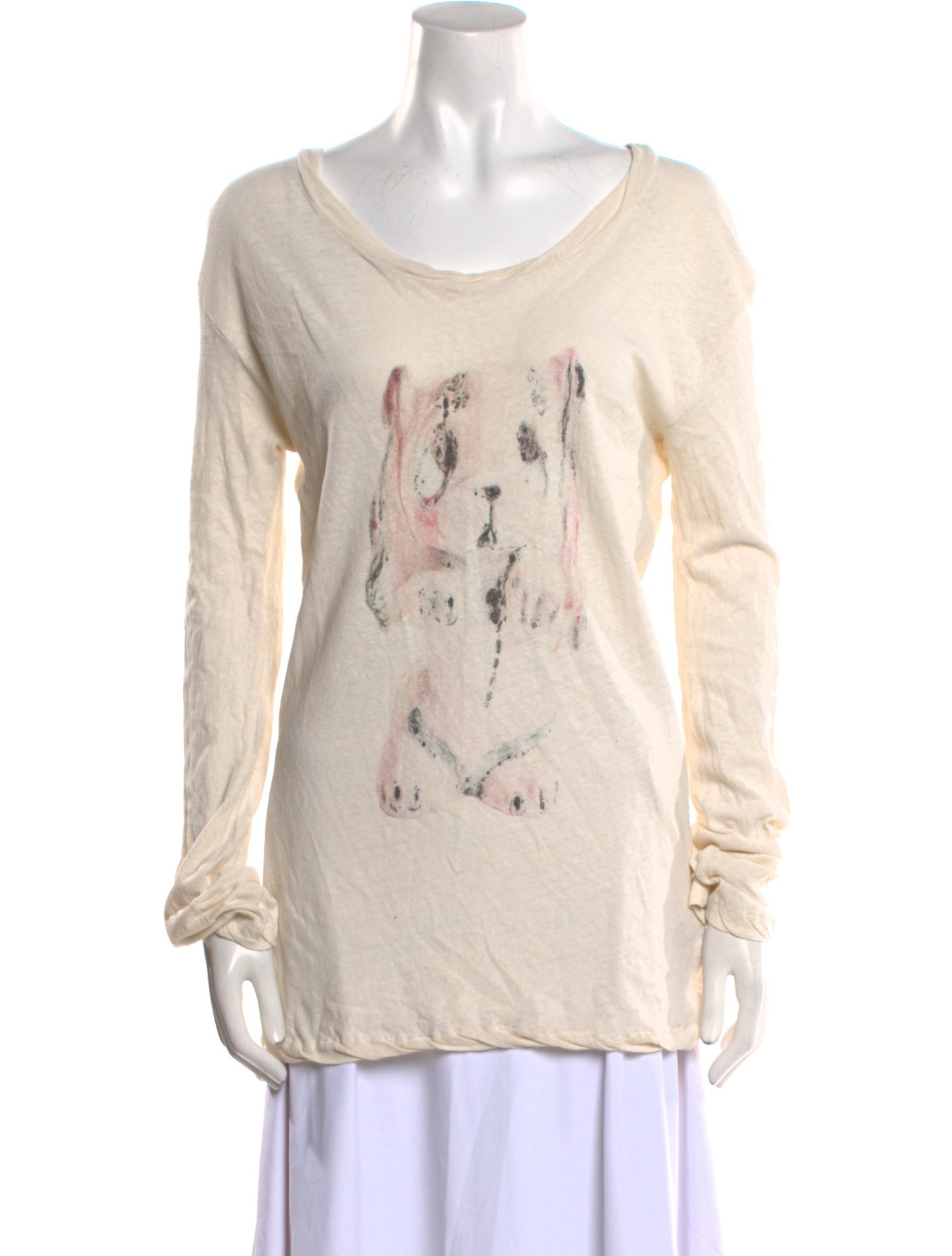 Acne Studios Graphic Print Scoop Neck T-Shirt