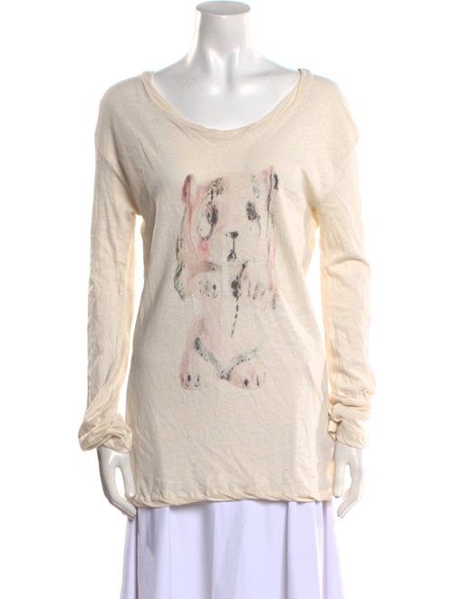 Acne Studios Graphic Print Scoop Neck T-Shirt