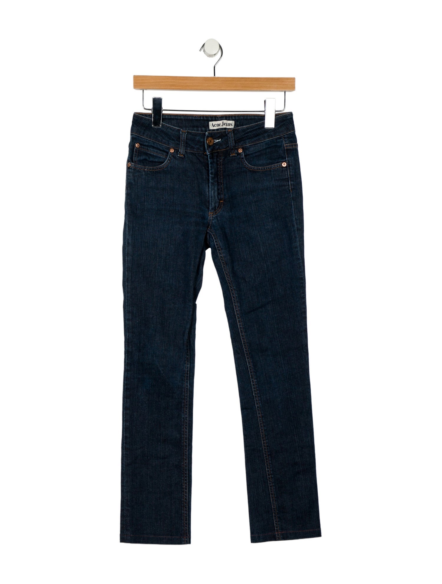 Acne Studios Mid-Rise Straight Leg Jeans