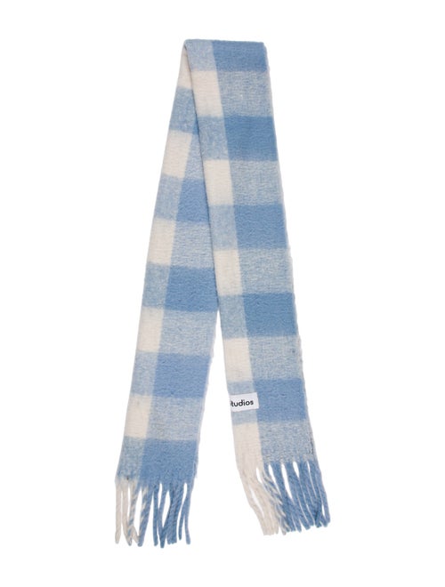 Acne Studios Alpaca Plaid Print Scarf