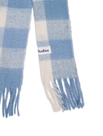 Acne Studios Alpaca Plaid Print Scarf