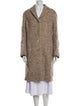 Acne Studios Wool Tweed Pattern Faux Fur Coat