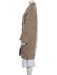 Acne Studios Wool Tweed Pattern Faux Fur Coat