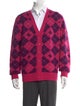Acne Studios Wool Plaid Print Cardigan