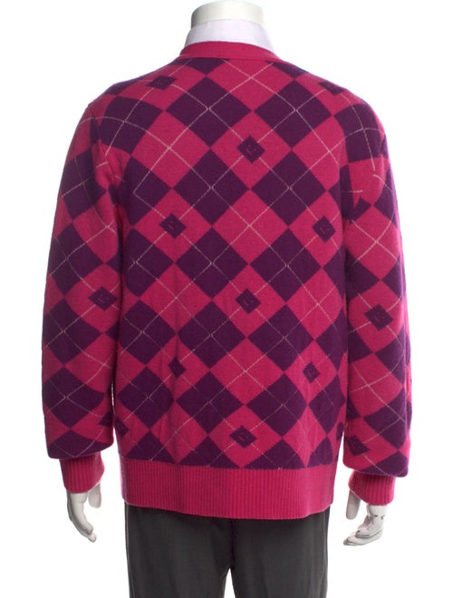 Acne Studios Wool Plaid Print Cardigan