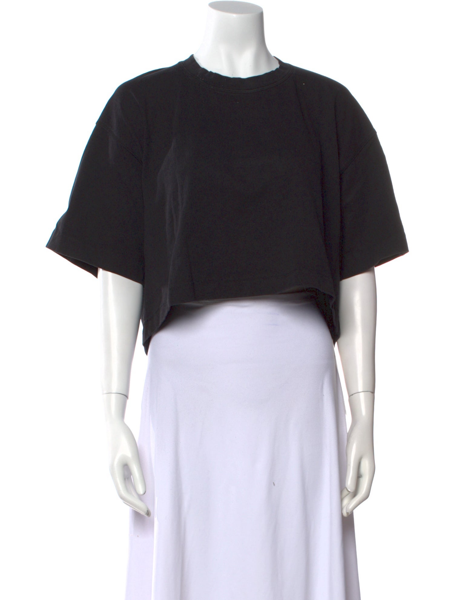 Acne Studios Crew Neck Short Sleeve Crop Top