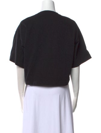 Acne Studios Crew Neck Short Sleeve Crop Top