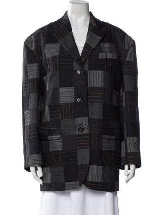 Acne Studios Plaid Print Blazer