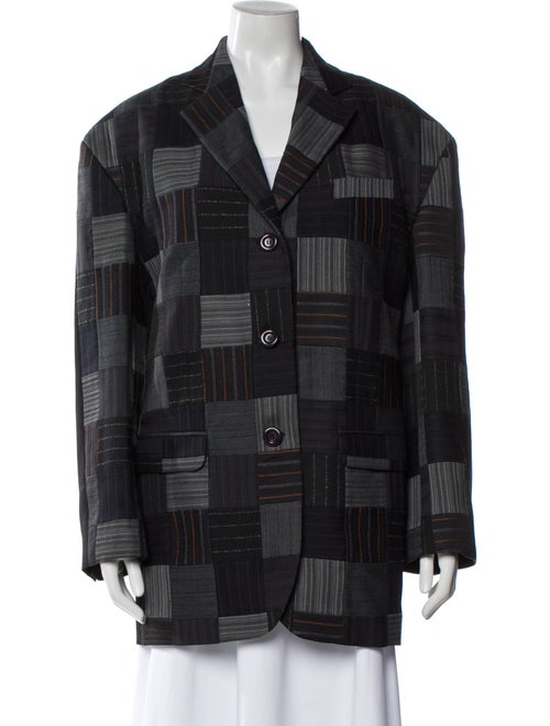 Acne Studios Plaid Print Blazer