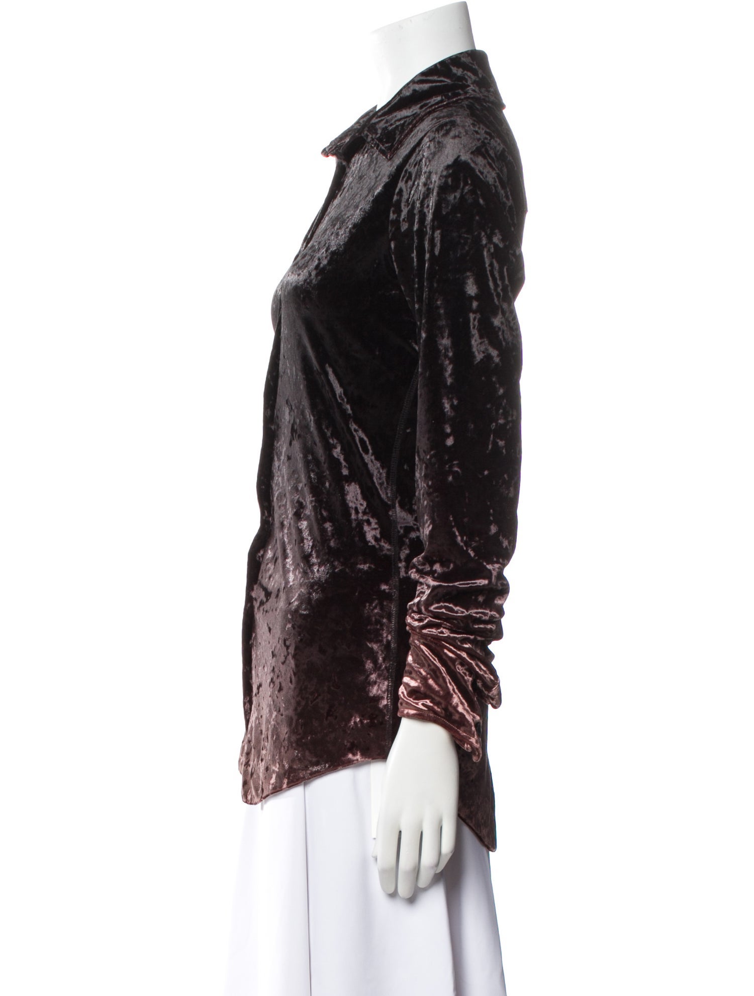 Acne Studios Printed Long Sleeve Button-Up Top