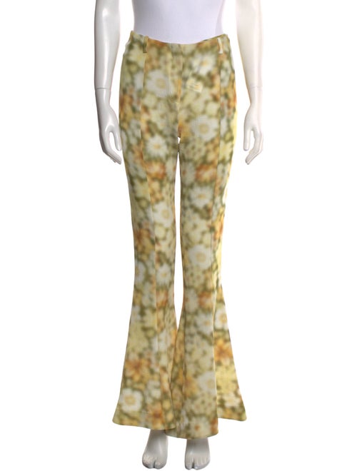 Acne Studios Floral Print Wide Leg Pants