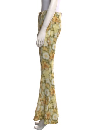 Acne Studios Floral Print Wide Leg Pants