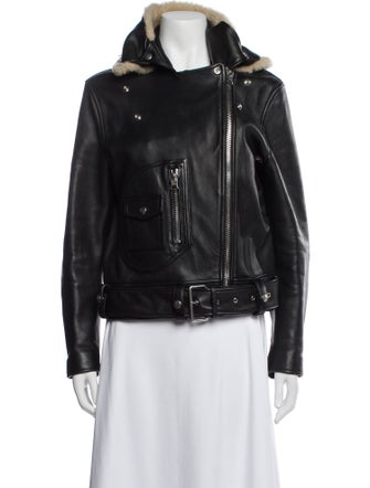 Acne Studios Leather Fur Jacket