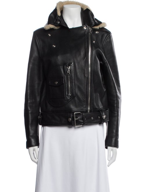 Acne Studios Leather Fur Jacket