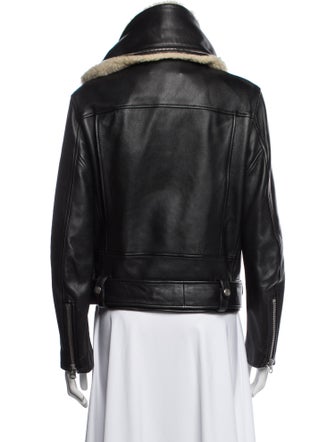 Acne Studios Leather Fur Jacket