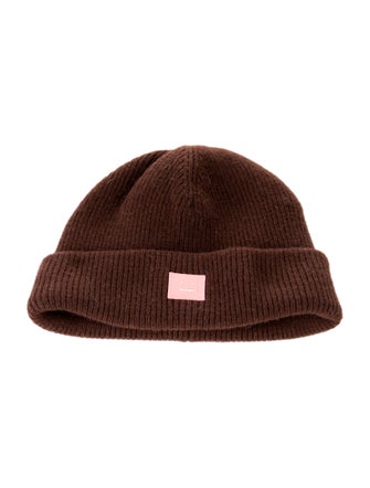 Acne Studios brown and pink beanie