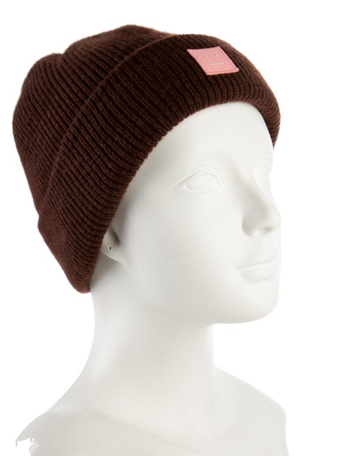 Acne Studios brown and pink beanie