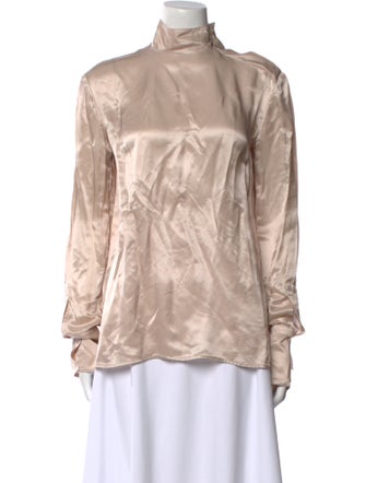 Acne Studios Mock Neck Long Sleeve Blouse