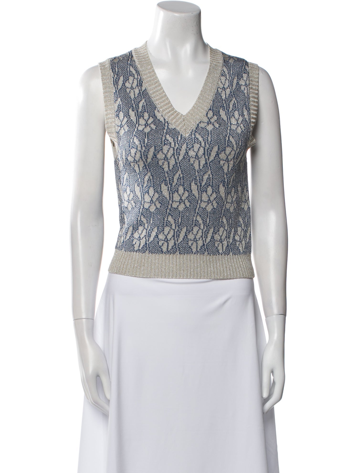 Acne Studios Printed V-Neck Sweater w/ Tags