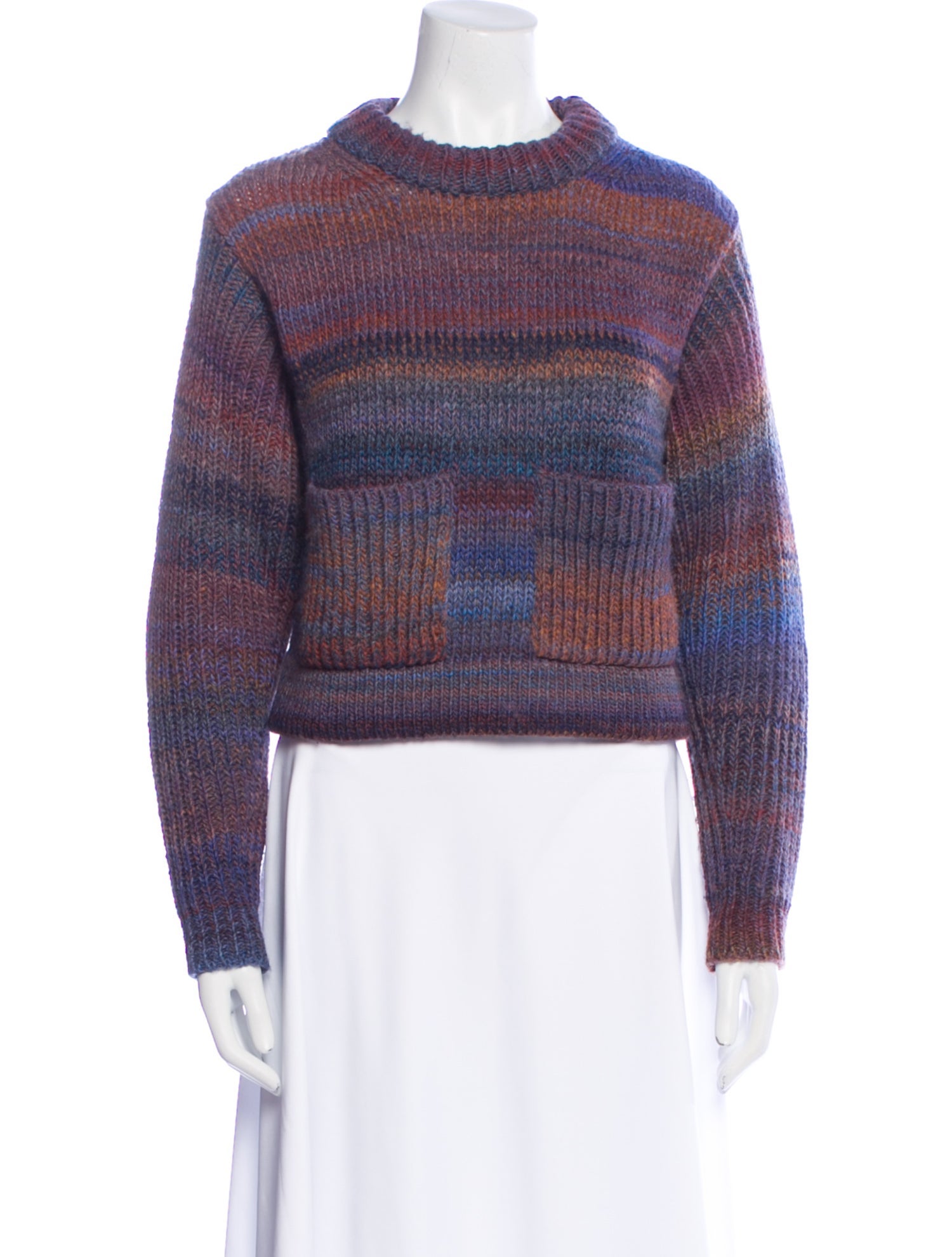 Acne Studios Striped Mock Neck Sweater