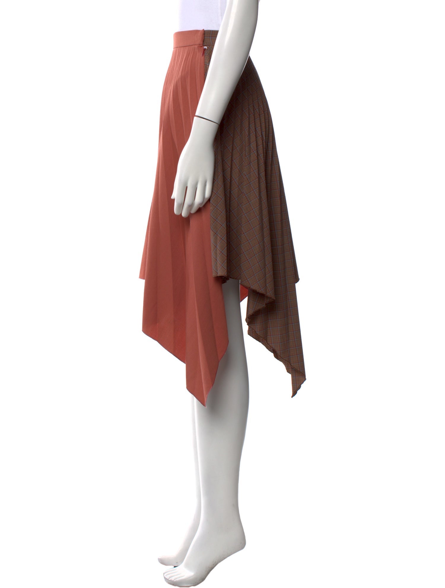 Acne Studios Pleated Accents Knee-Length Skirt