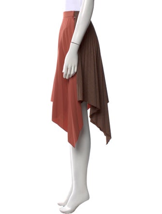 Acne Studios Pleated Accents Knee-Length Skirt