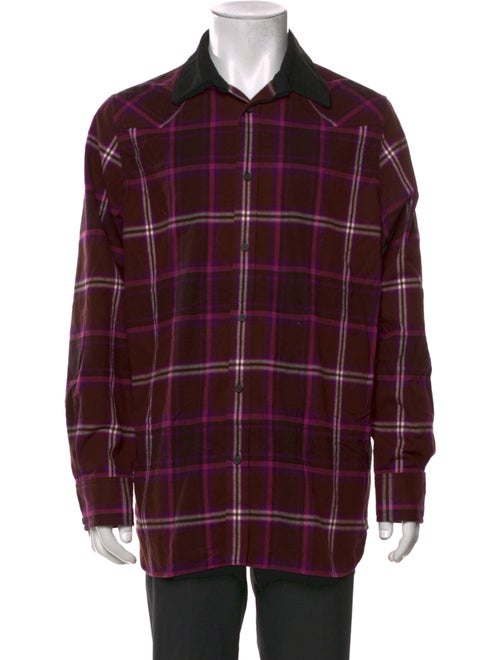 Acne Studios Plaid Print Long Sleeve Shirt