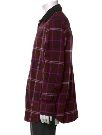 Acne Studios Plaid Print Long Sleeve Shirt