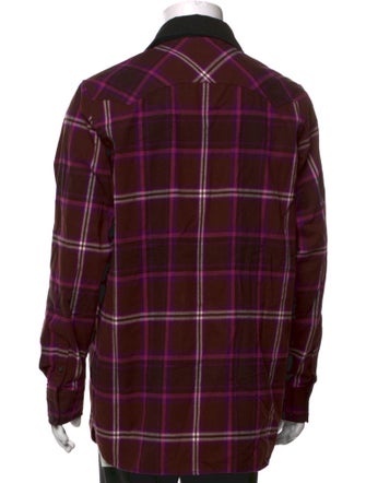 Acne Studios Plaid Print Long Sleeve Shirt