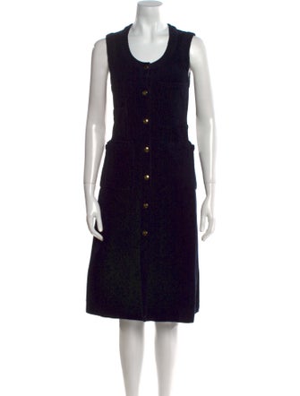 Acne Studios Scoop Neck Midi Length Dress