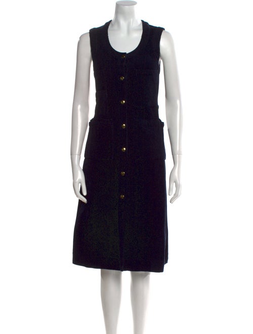 Acne Studios Scoop Neck Midi Length Dress