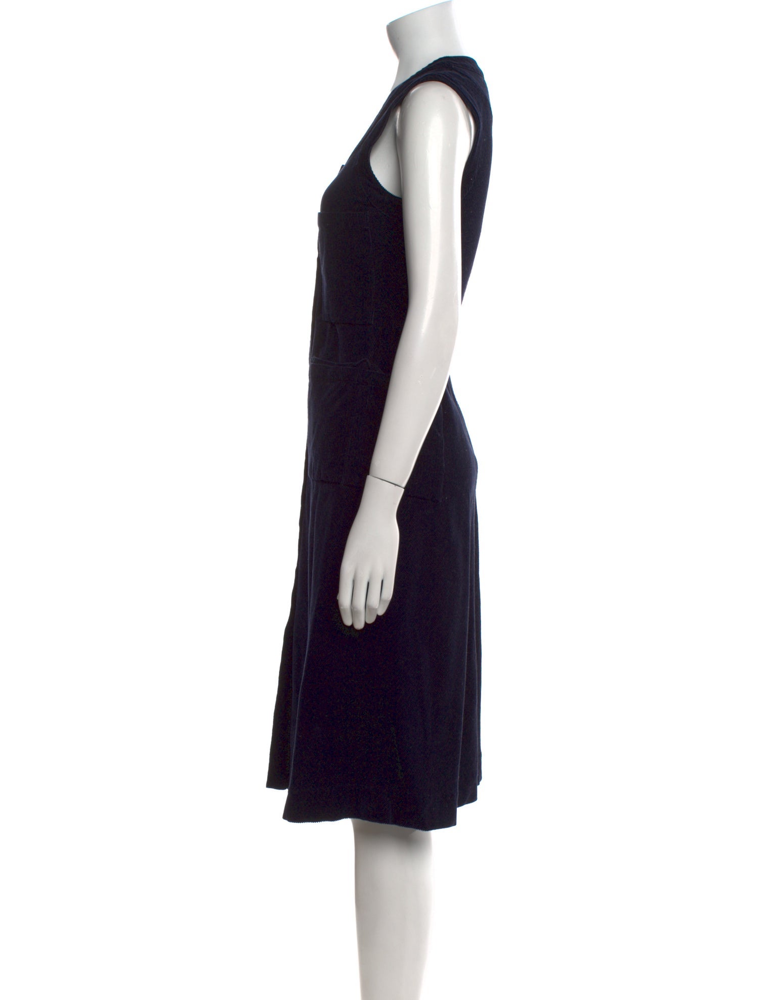 Acne Studios Scoop Neck Midi Length Dress