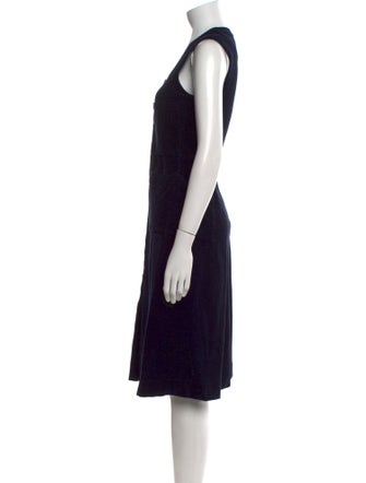 Acne Studios Scoop Neck Midi Length Dress