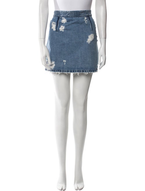 Acne Studios Distressed Accents Mini Skirt