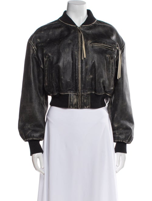 Acne Studios Leather Bomber Jacket
