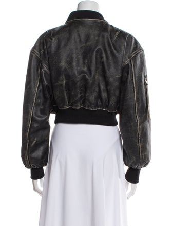 Acne Studios Leather Bomber Jacket