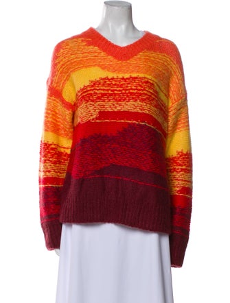 Acne Studios Striped V-Neck Sweater