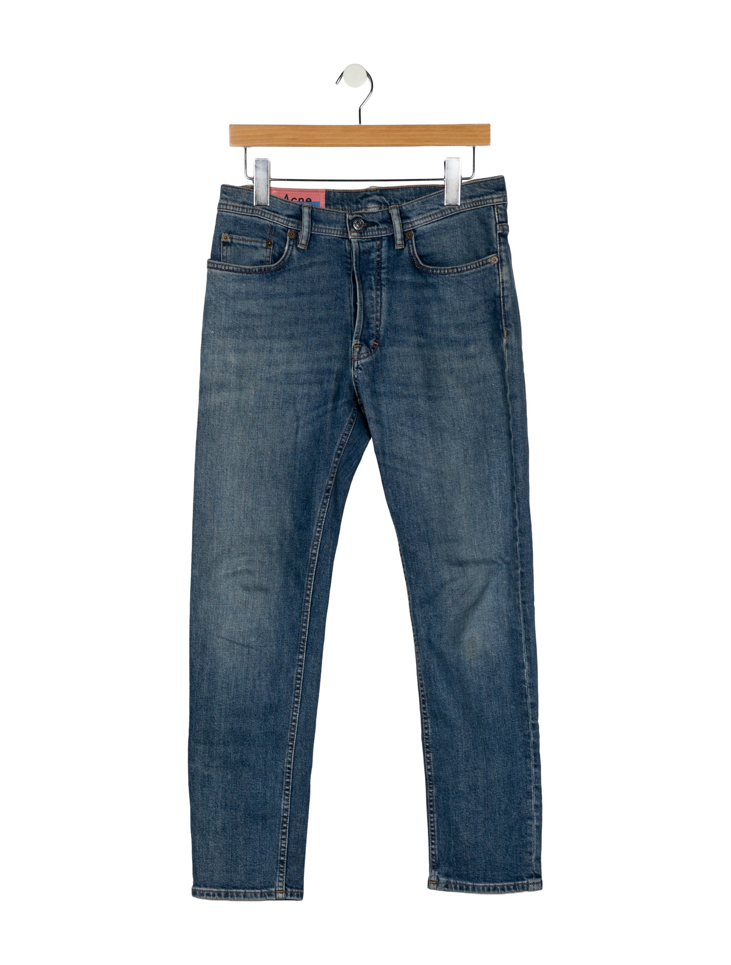 Acne Studios Mid-Rise Straight Leg Jeans