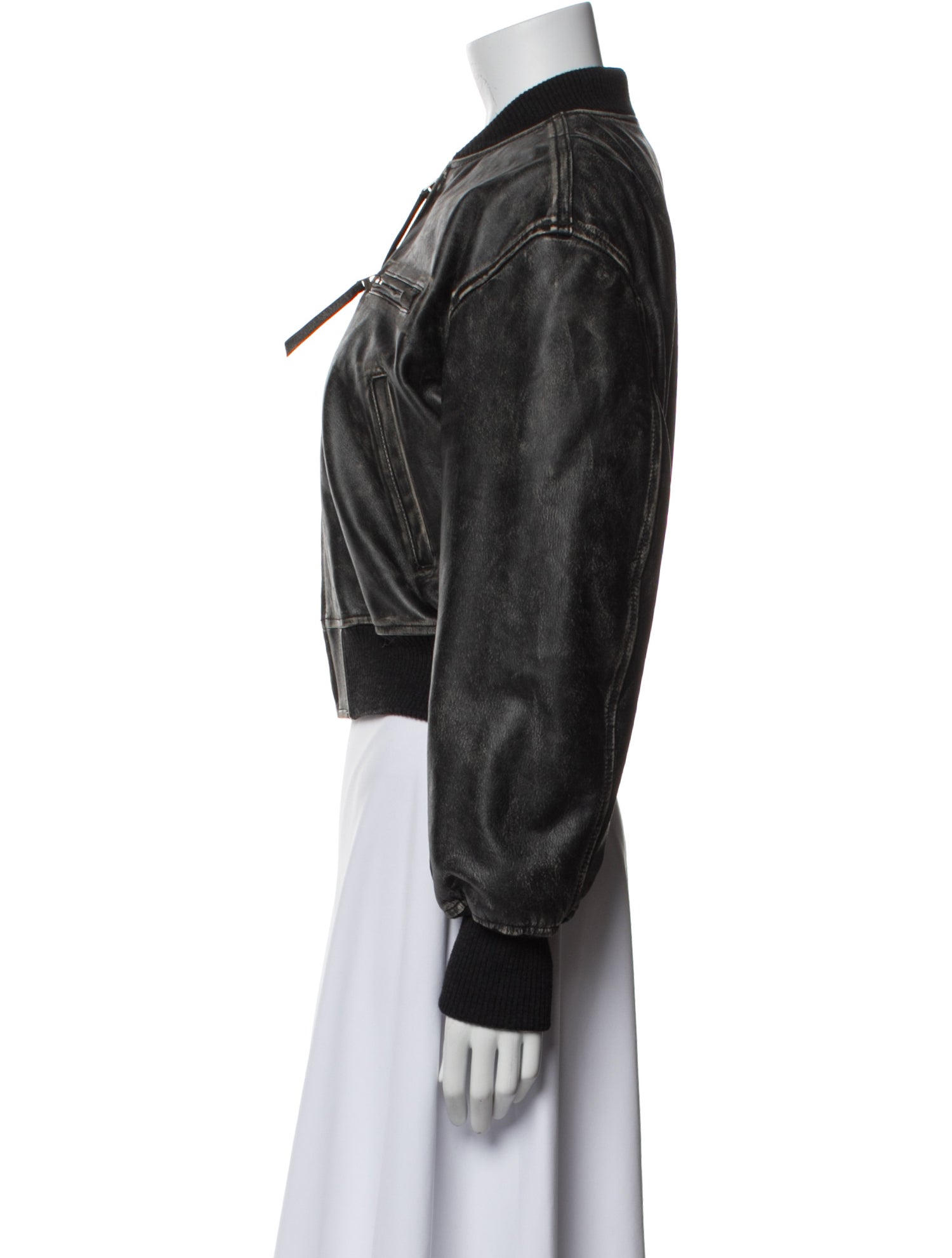 Acne Studios Leather Bomber Jacket