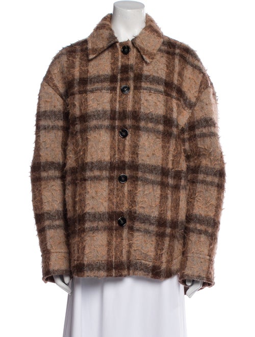 Acne Studios Wool Plaid Print Jacket
