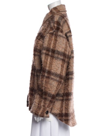 Acne Studios Wool Plaid Print Jacket