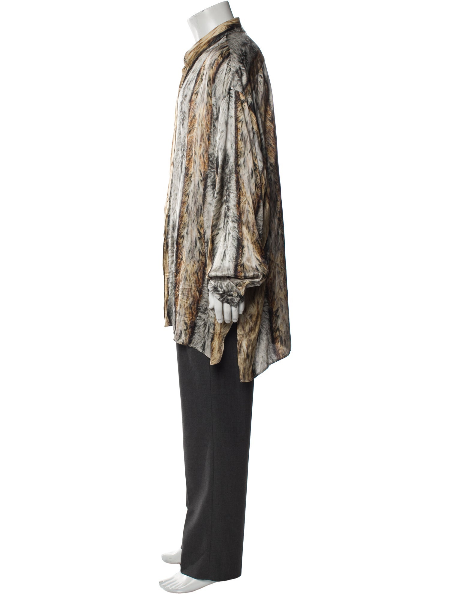 Acne Studios Animal Print Long Sleeve Shirt